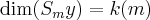 \dim(S_my)=k(m)