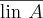 \overline{\operatorname{lin}\,A}